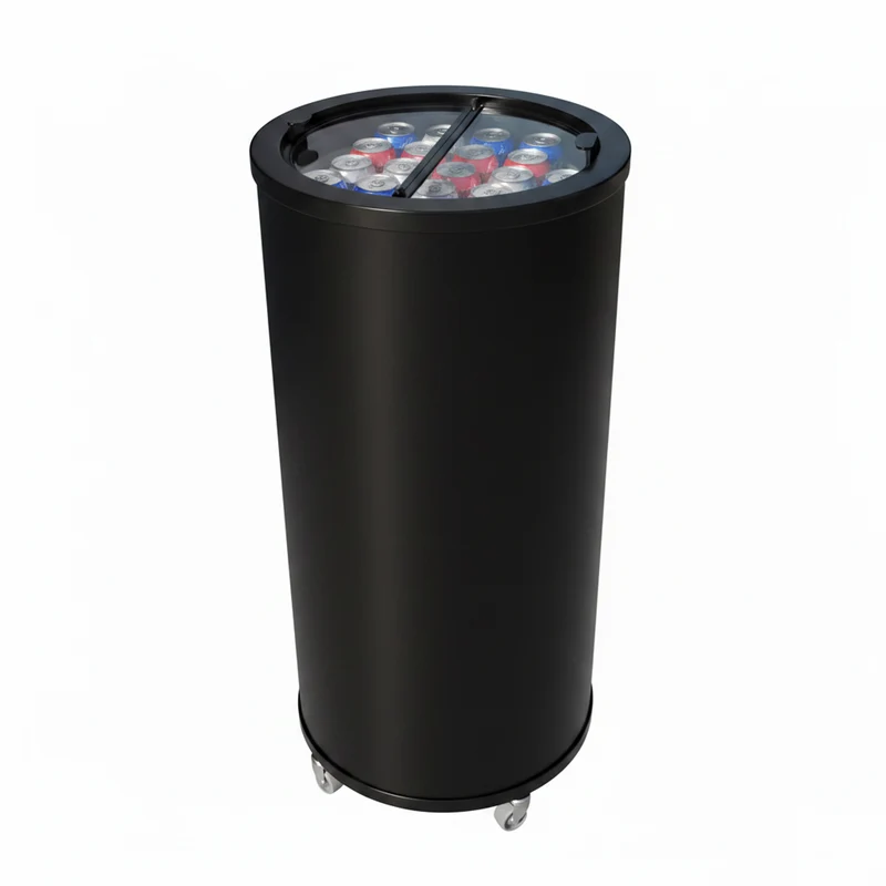 Empire Drinks Can Bottle Dump Impulse Barrel Mobile Cooler Black - EMP-CC77
