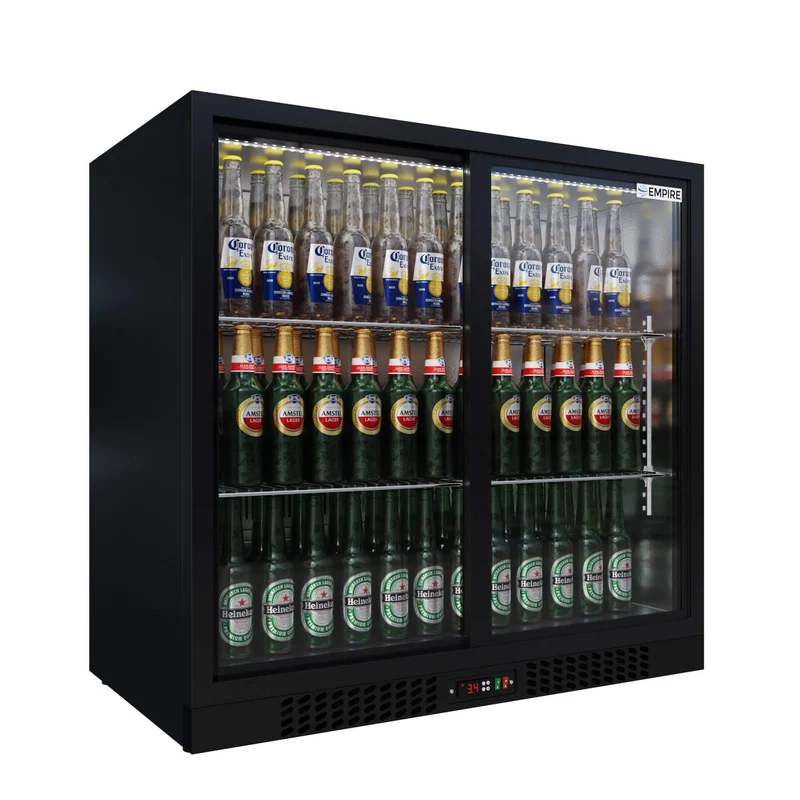 Empire Double Door Bottle Cooler 208L Commercial Fridge CL-210S